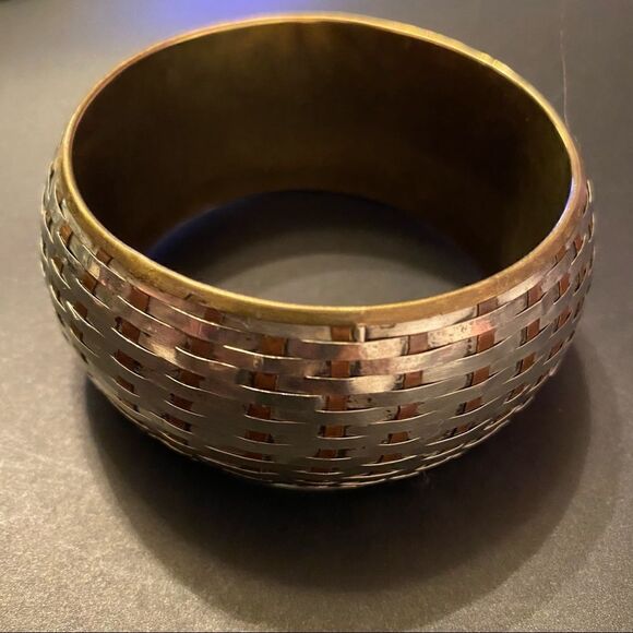 Chunky Braided Tricolour Bracelet  - Picture 1 of 8